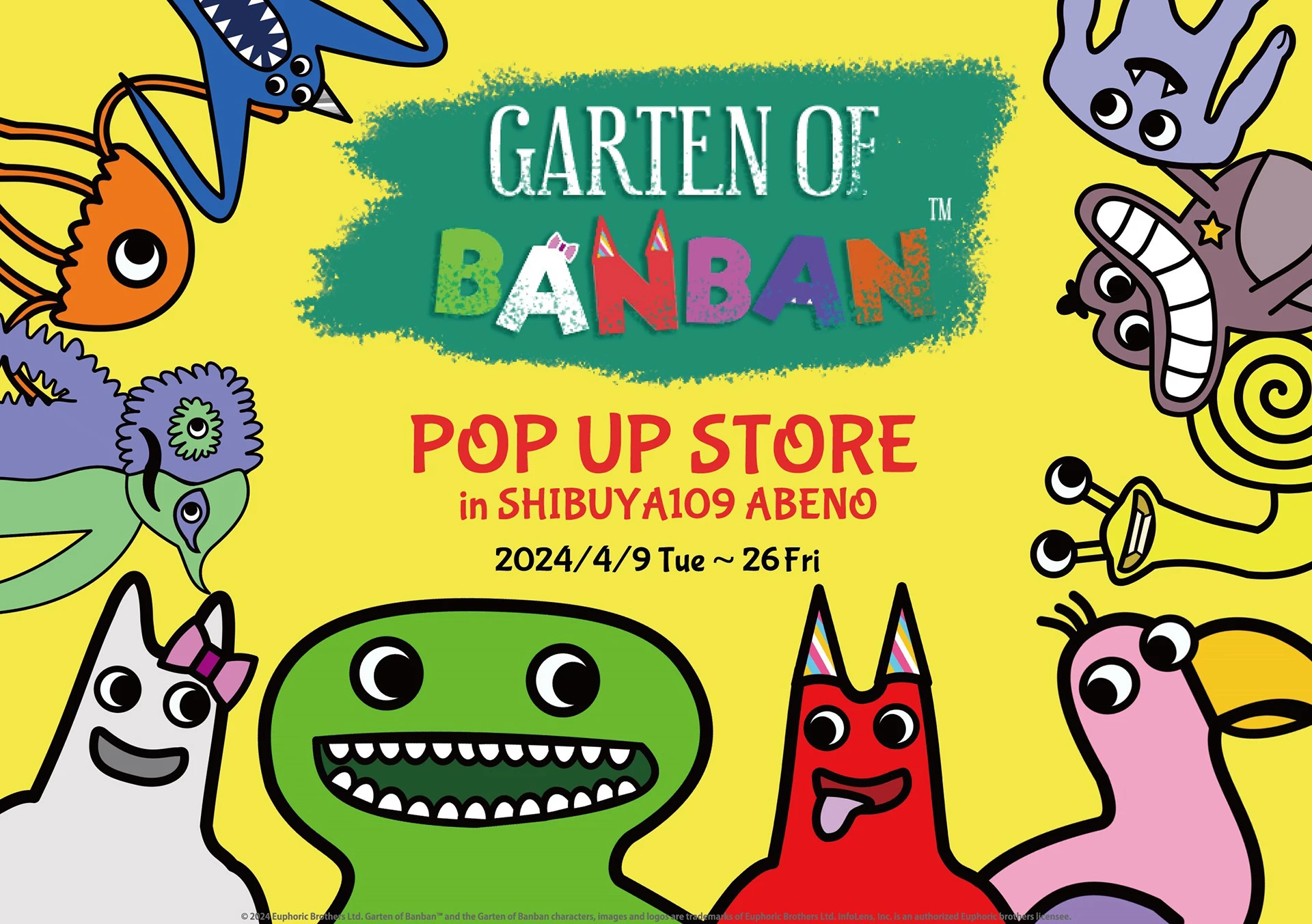 人気ホラーゲーム「GARTEN OF BANBAN 」の公式POP UP STOREが大阪の