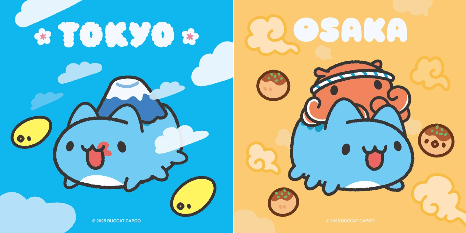 台湾発の大人気キャラクター「カプー（貓貓蟲咖波・Bugcat Capoo）」の東京・大阪ポップアップ開催！ | InfoLens